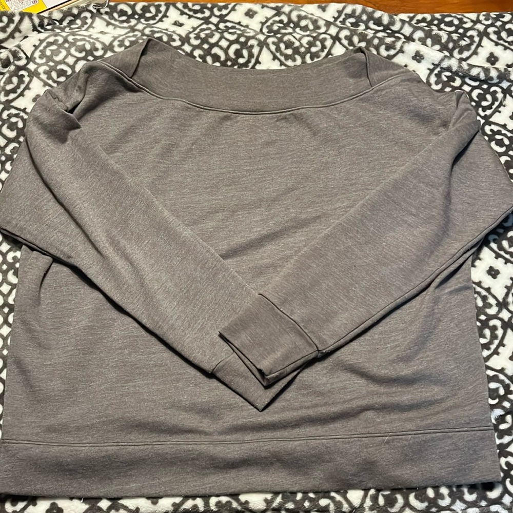 Fluxus XS Gray Boatneck Sweatshirt